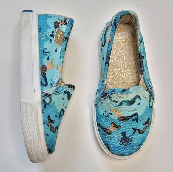 Keds x Rifle Paper Co. Double Decker Slip-On Sneaker MERMAID - Picture 2 of 9